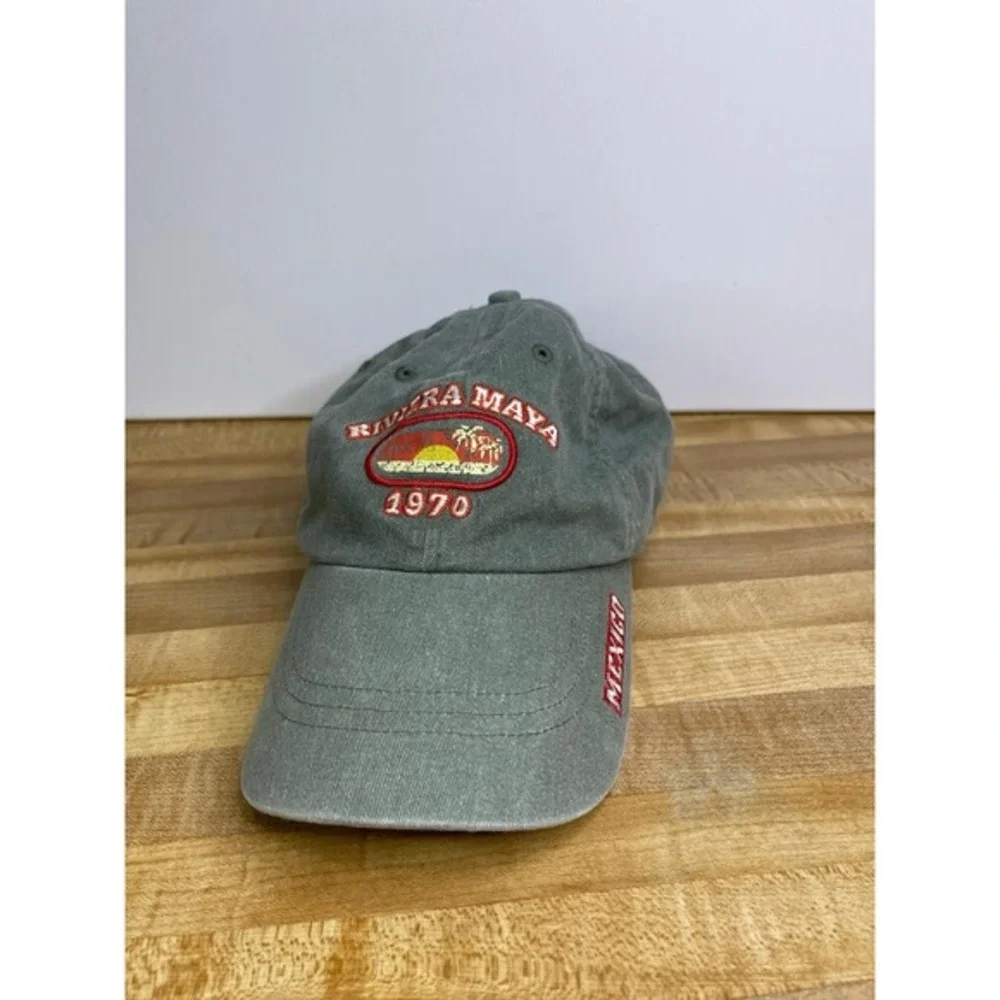 VTG Caribbean Side Riviera Maya 1970 Adjustable‎ Baseball Hat Embroidered